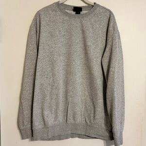 H&M Light Gray Relaxed Fit Crewneck Sweater